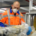 Are there any special considerations for disposing of inorganic materials after a job is completed?