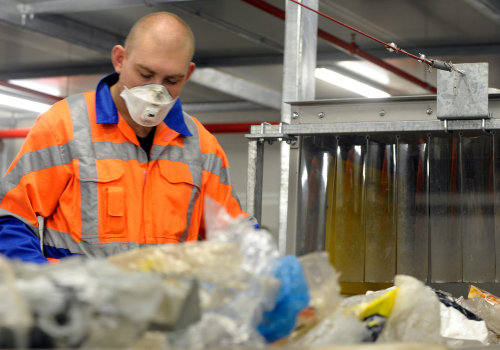 Are there any special considerations for disposing of inorganic materials after a job is completed?